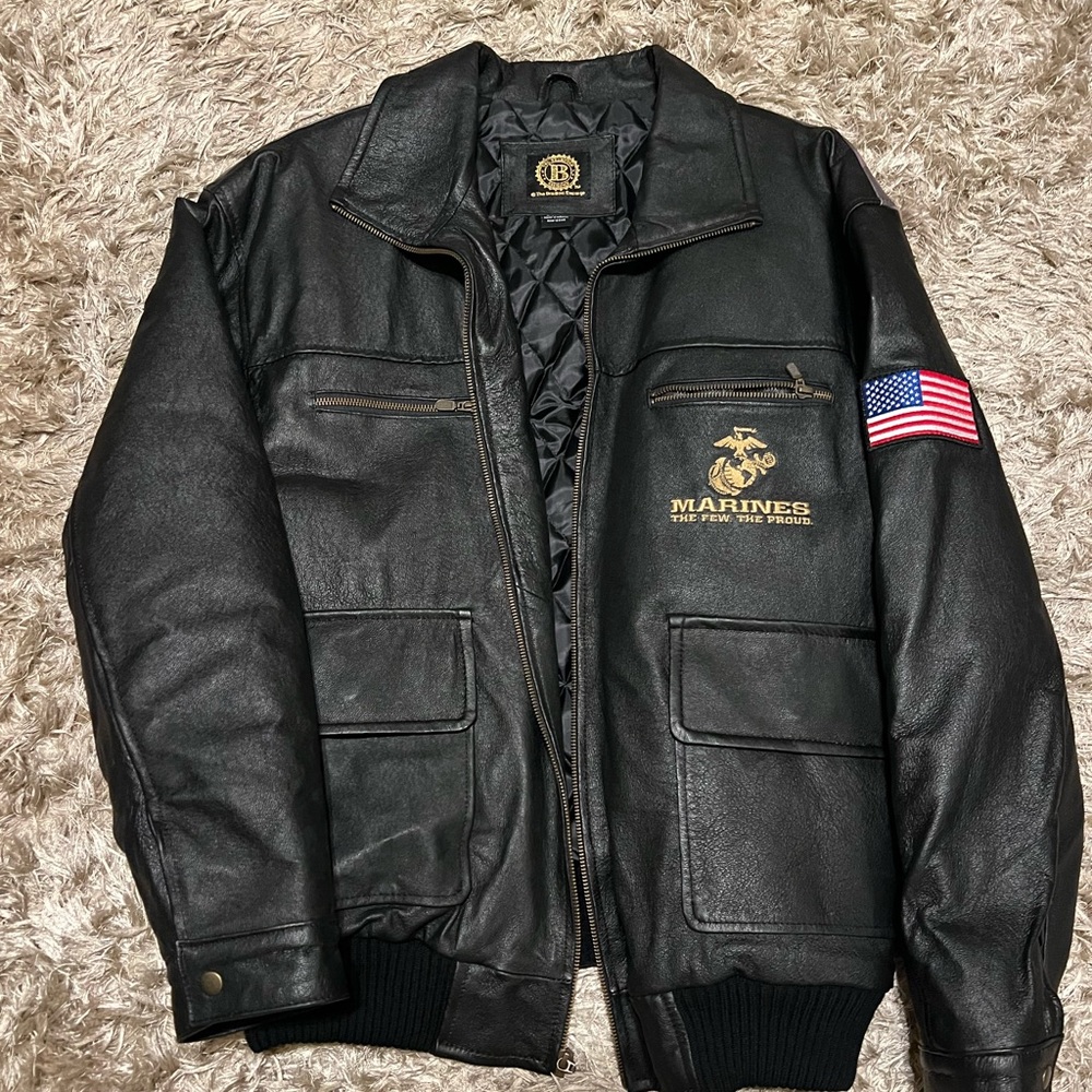 USMC Leather Bomber Coat
